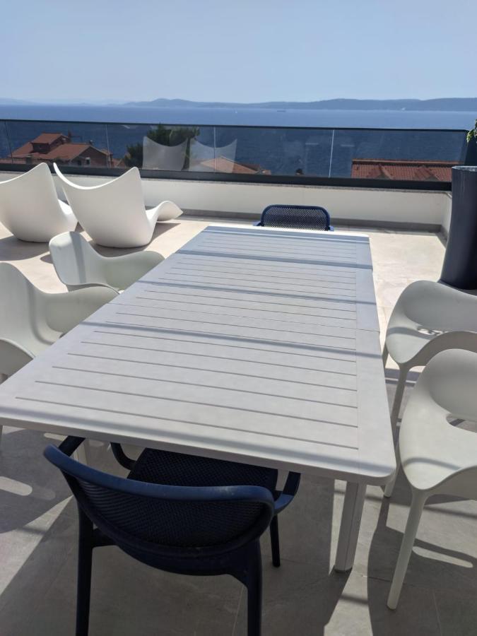 Luxury Apartment- Balcony- Private Rooftop And Jacuzzi- Common Pool Trogir Kültér fotó